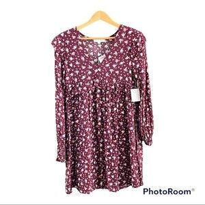 Coco + Jaimeson Long-Sleeve V-Neck Floral Print Tiered Maxi Dress Floral